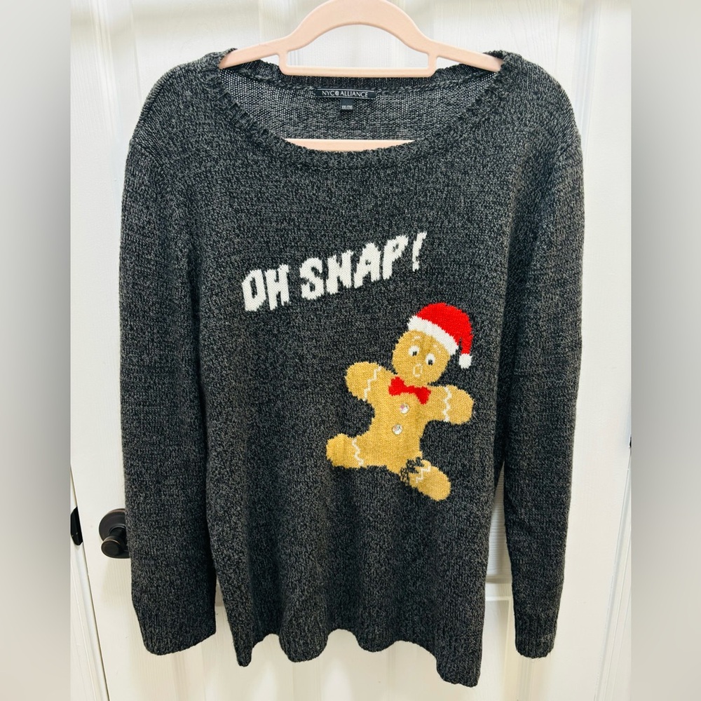 NYC Alliance Womens Size XXL Pullover Sweater.  OH SNAP!